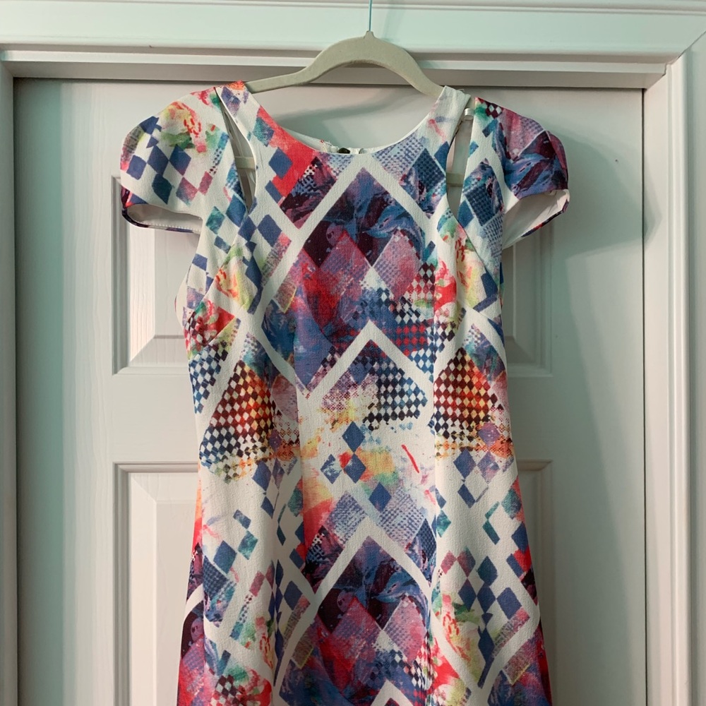 Multi-colored cocktail dress